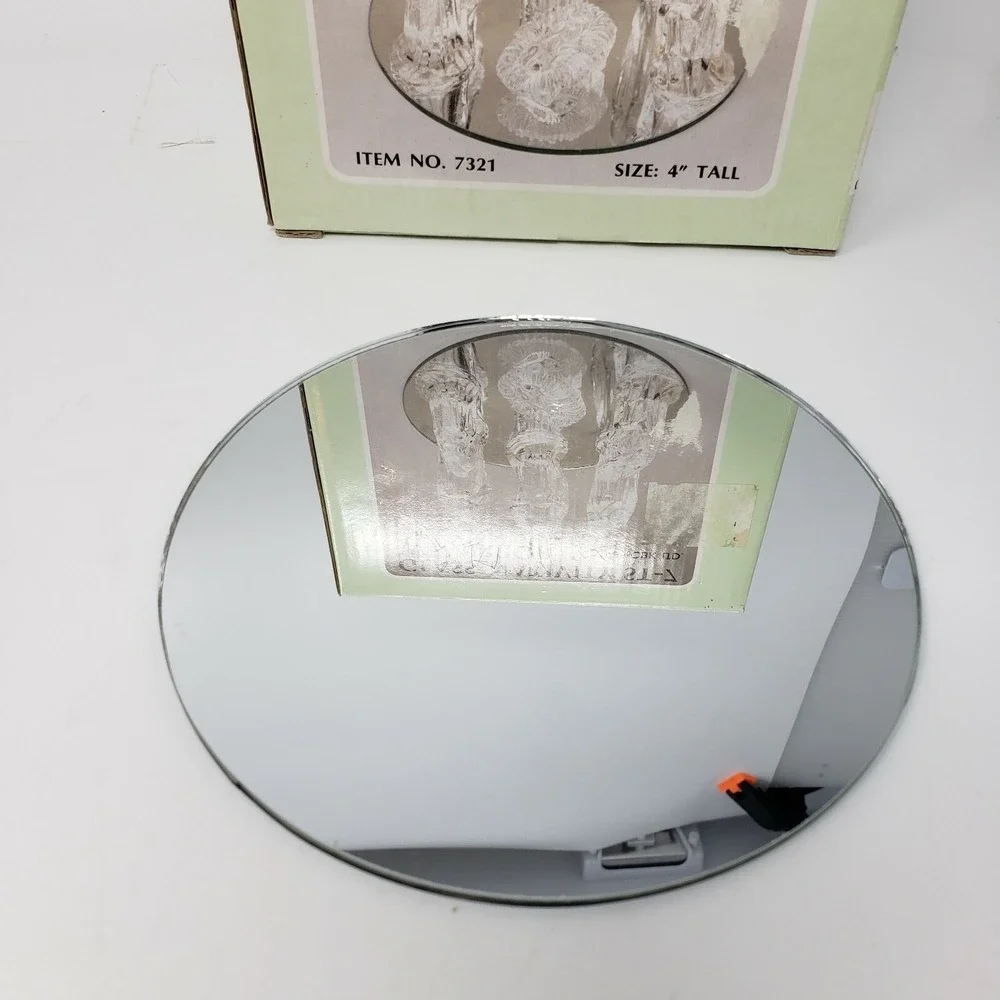 Vintage Nativity Scene‎ 7 Piece Glass Mirror Base CBK Ltd. 1988 Great Condition